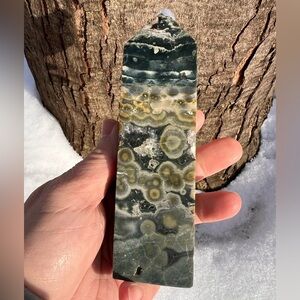 Madagascar (1) ocean jasper (green river jasper) tower | crystal